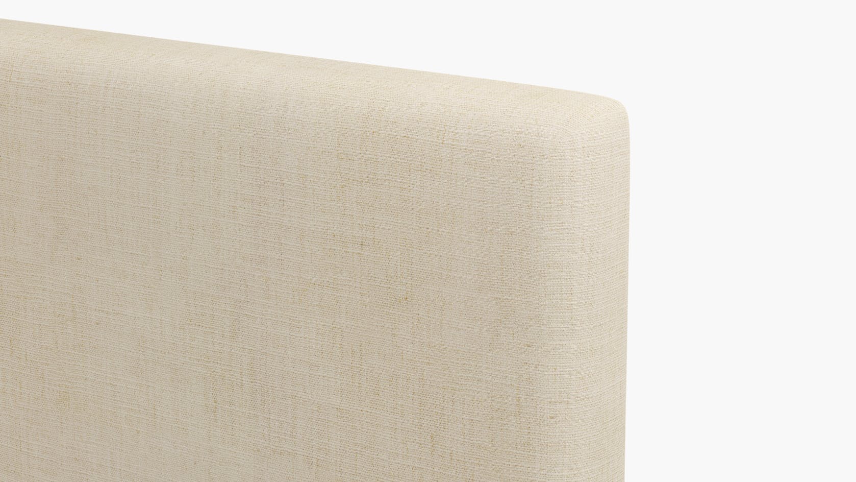 Talc Linen Upholstered Custom Square Back Headboard Queen The