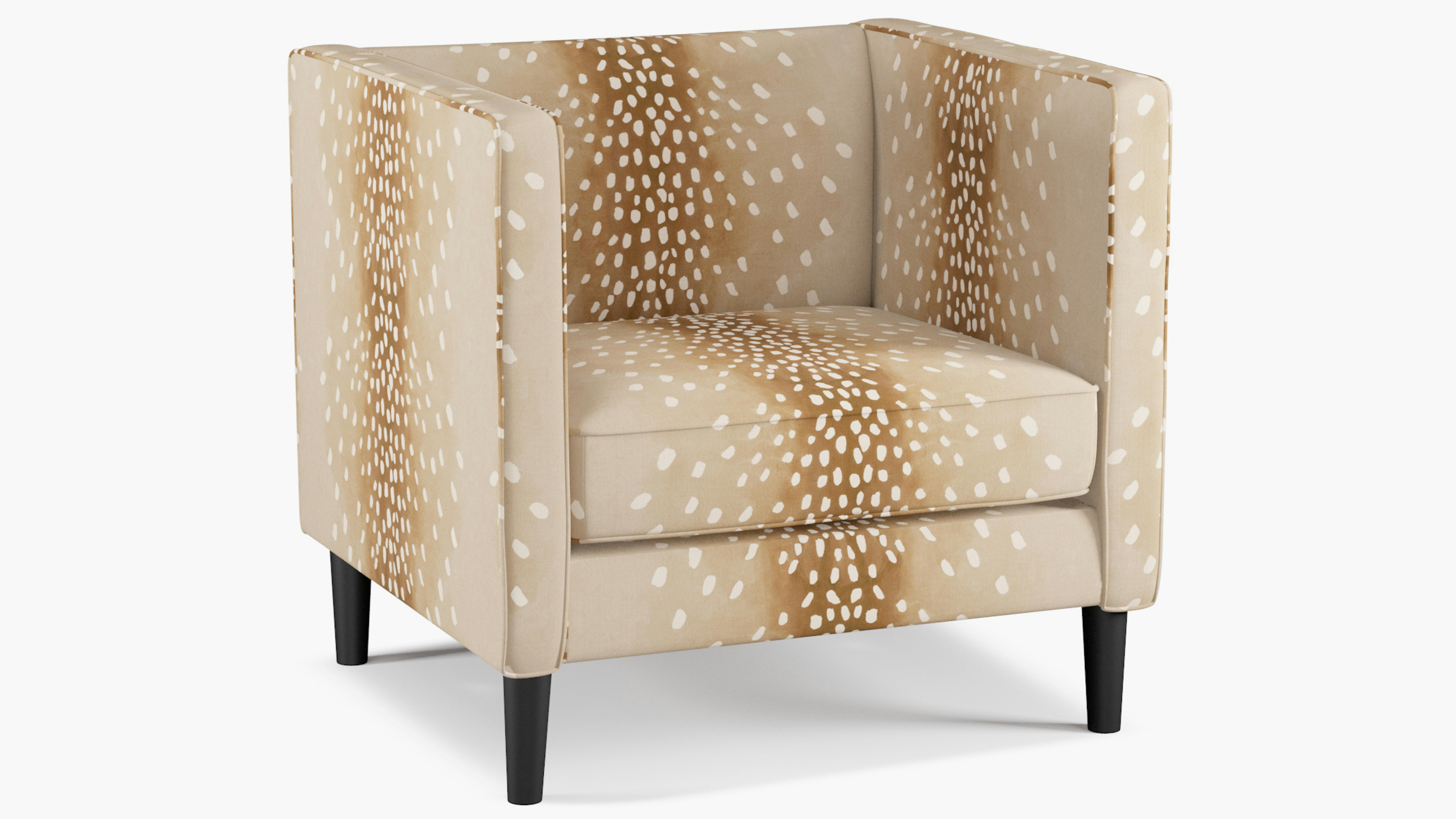 Fawn Upholstered Custom Tuxedo Chair The Inside Furniture