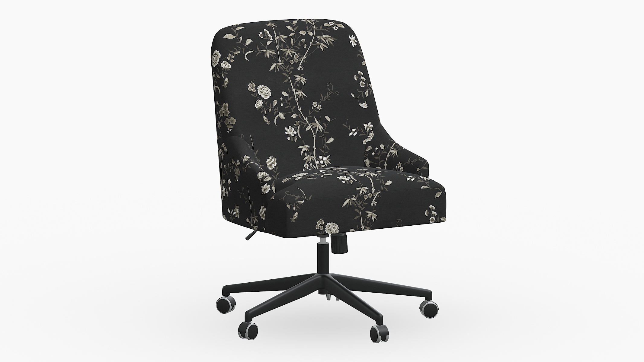 Black Bamboo Garden Upholstered Custom Traditional Task Chair