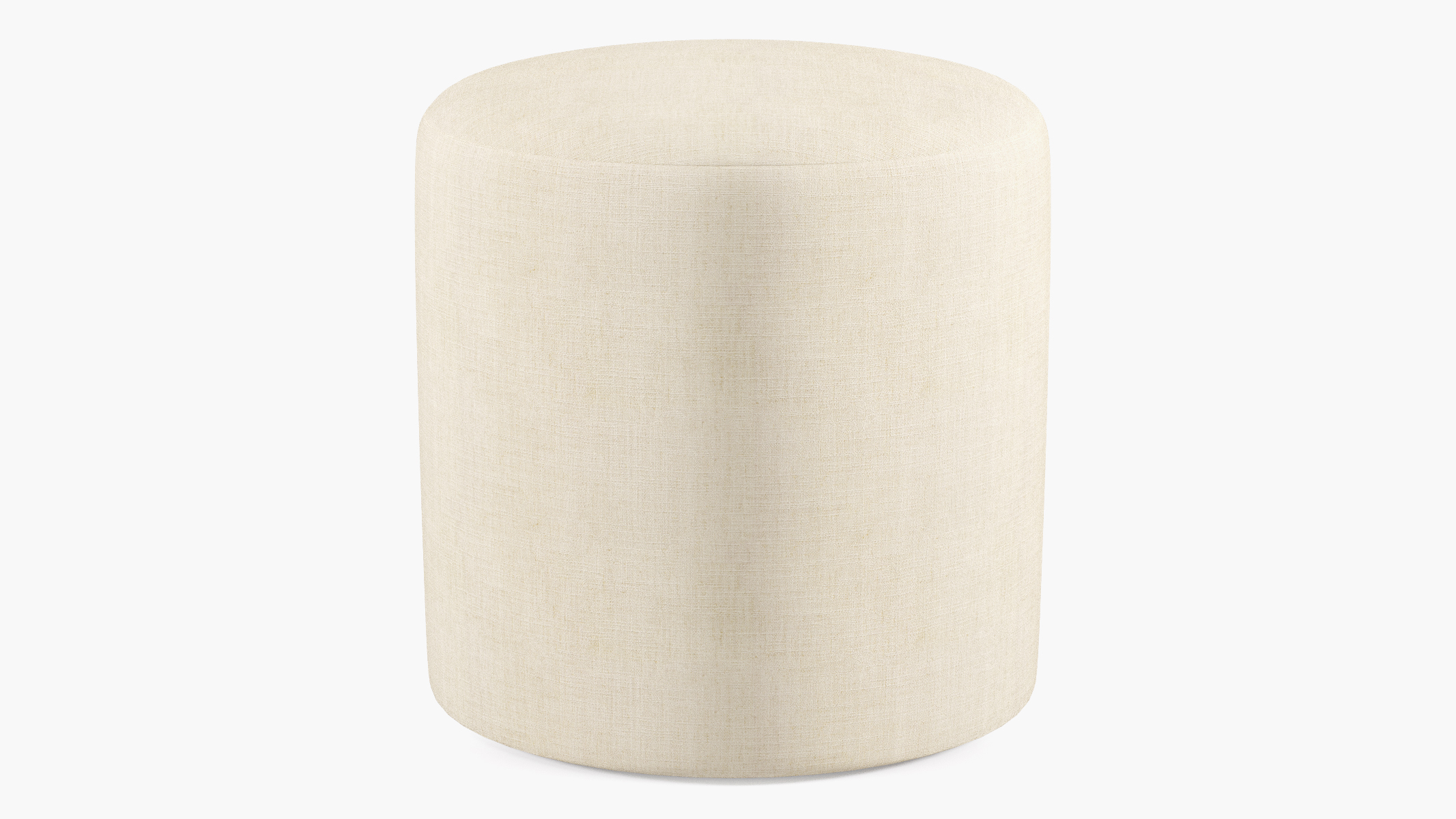 Drum Ottoman | Talc Linen