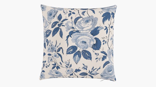 Chintz Throw Pillow for Couch,bird Pillow,blue White,18x 18